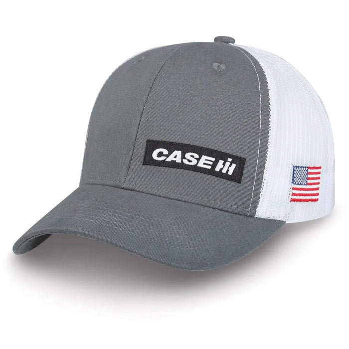 Case IH Gray & White Mesh Back Flag Hat