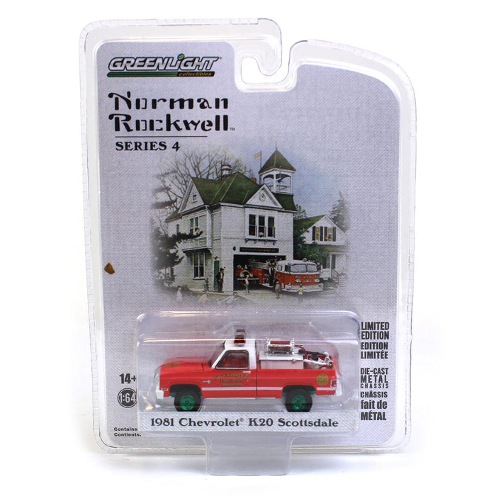 1/64 1981 Chevrolet K20 Scottsdale, Stockbridge Fire Dept., Norman Rockwell Series 4--CHASE UNIT