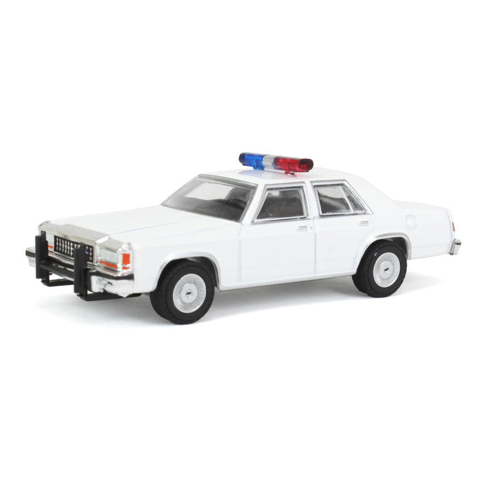 1/64 1980-91 Ford LTD Crown Victoria, Blank White with Light Bar & Grill Guard, Hot Pursuit