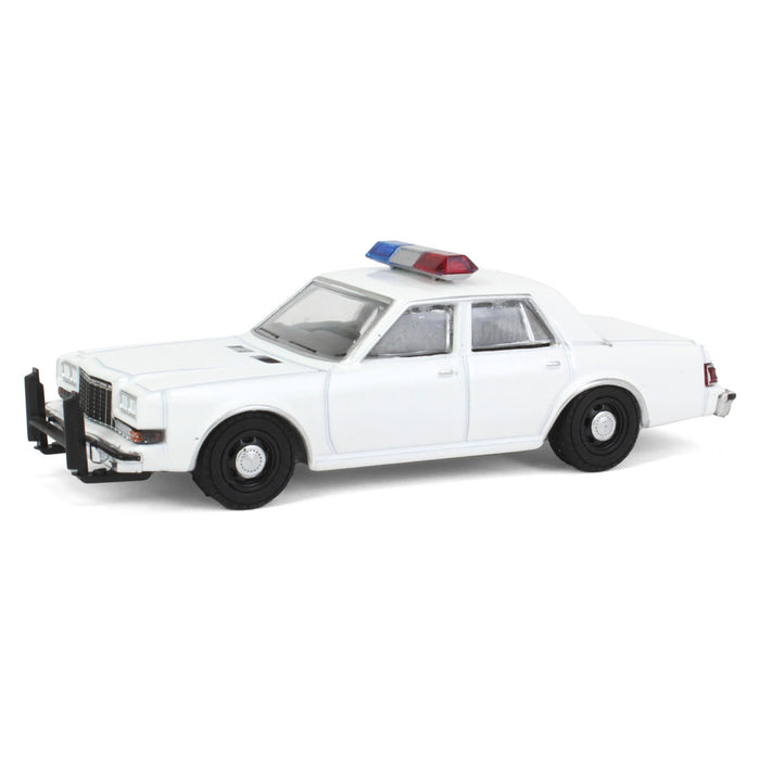 1/64 1980-89 Dodge Diplomat, Blank White with Light Bar & Grill Guard, Hot Pursuit
