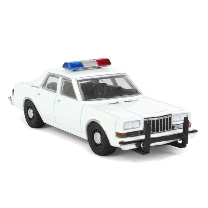 1/64 1980-89 Dodge Diplomat, Blank White with Light Bar & Grill Guard, Hot Pursuit