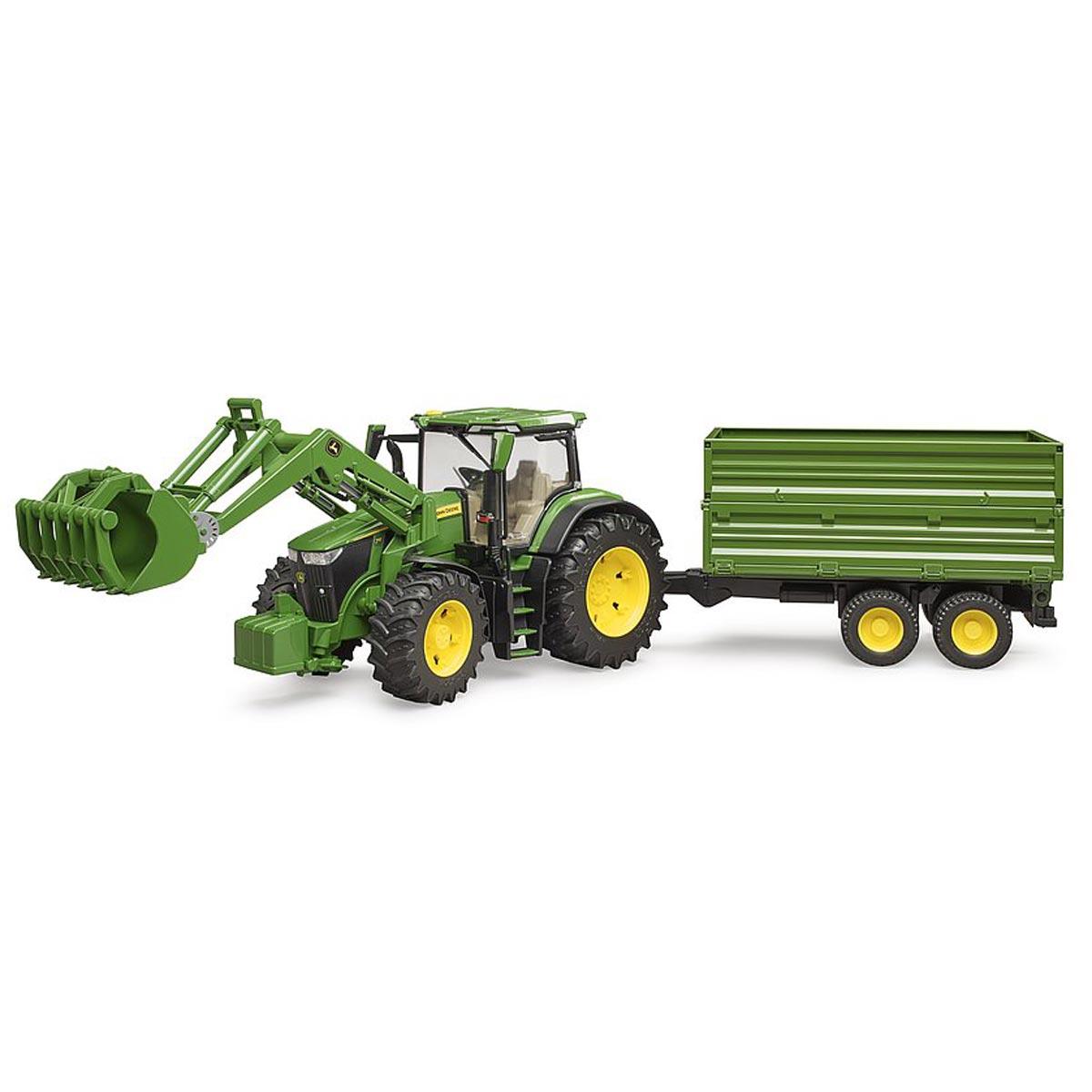 1/16 John Deere 7R 350 Tractor with Front Loader and Trailer by