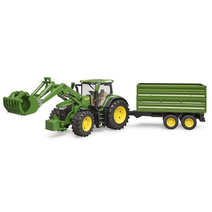 1/16 John Deere 7R 350 Tractor with Front Loader and Trailer by Bruder