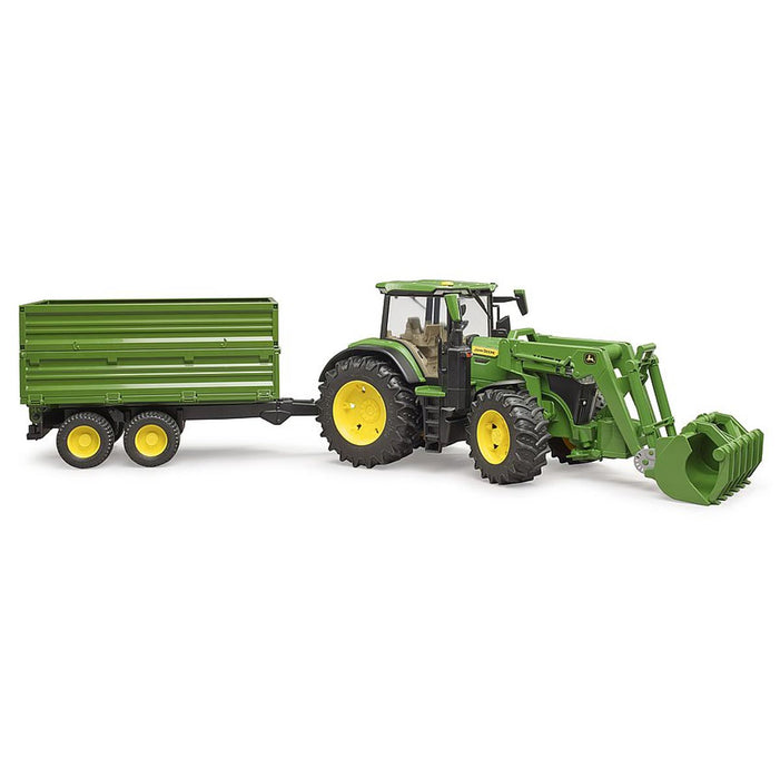 1/16 John Deere 7R 350 Tractor with Front Loader and Trailer by Bruder