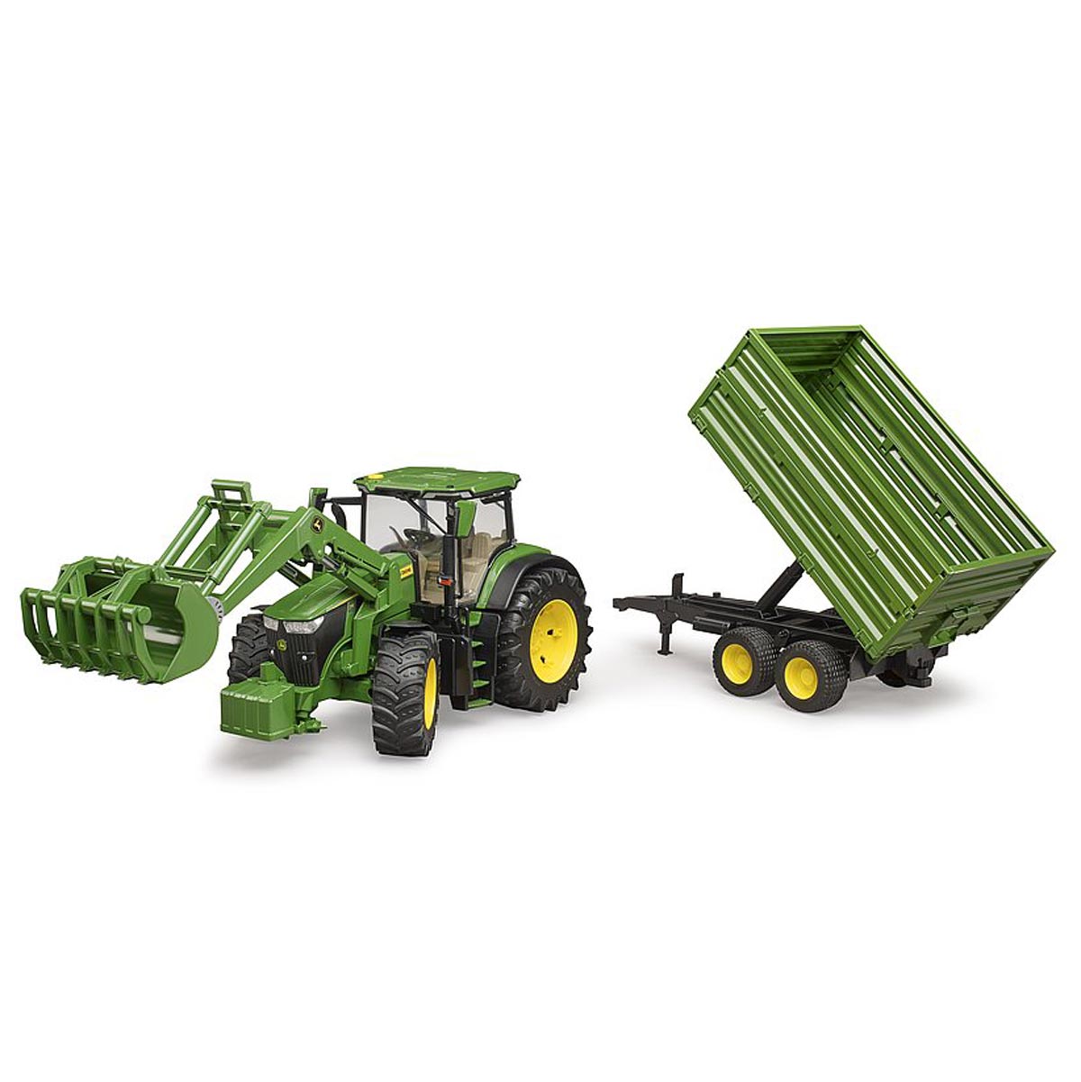 1/16 John Deere 7R 350 Tractor with Front Loader and Trailer by