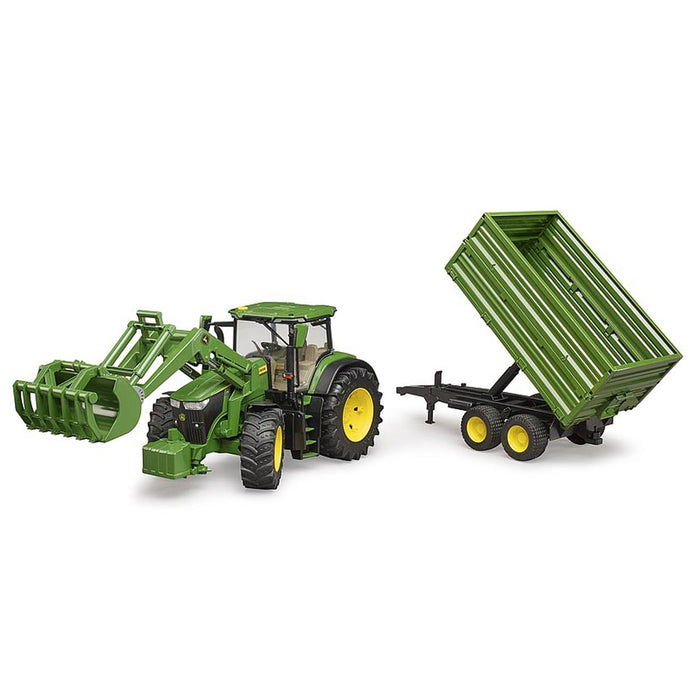 1/16 John Deere 7R 350 Tractor with Front Loader and Trailer by Bruder