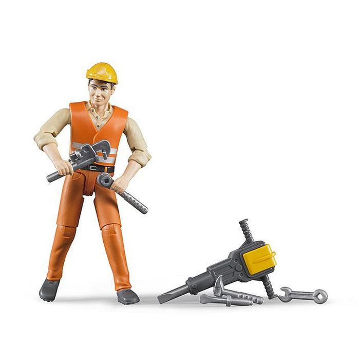 1/16 Bruder Construction Worker with Jackhammer & Accessories