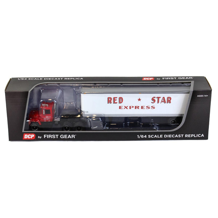 1/64 Ford LT 9000 w/ 40' Vintage Trailer, Red Star Express, DCP by First Gear Fallen Flag #43