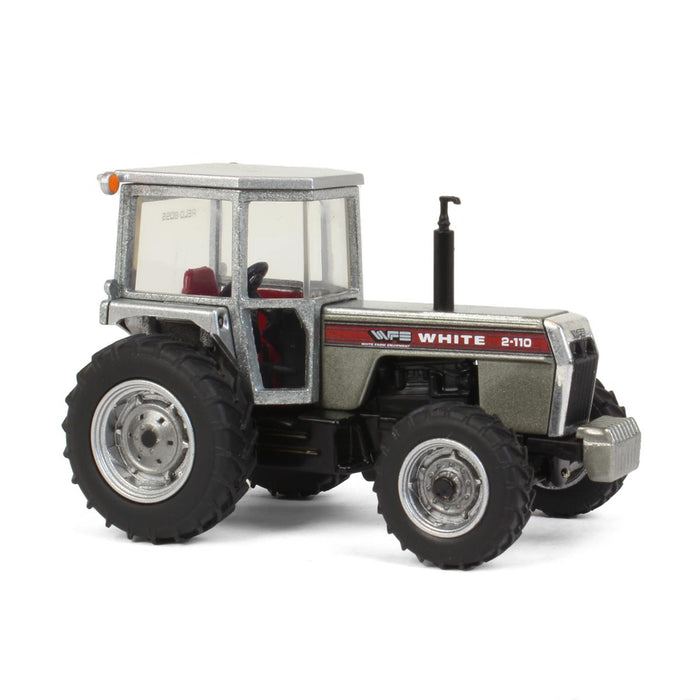 1/64 White 2-110 Wide Front with Cab, Power Assist & Red Stripe