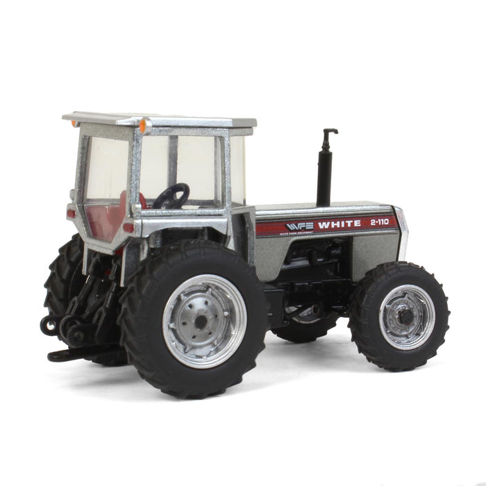 1/64 White 2-110 Wide Front with Cab, Power Assist & Red Stripe