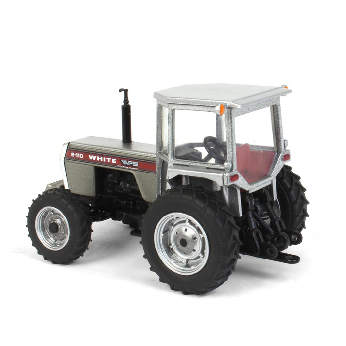 1/64 White 2-110 Wide Front with Cab, Power Assist & Red Stripe