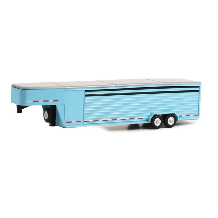 1/64 26ft Continuous Gooseneck Trailer, Light Blue, Hitch & Tow Trailers