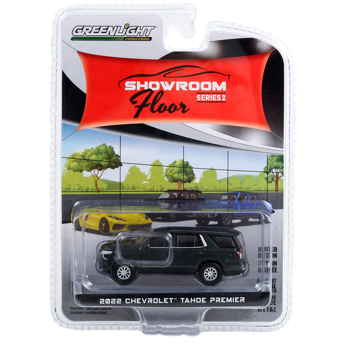 1/64 2022 Chevrolet Tahoe Premier, Evergreen Gray, Showroom Floor Series 2