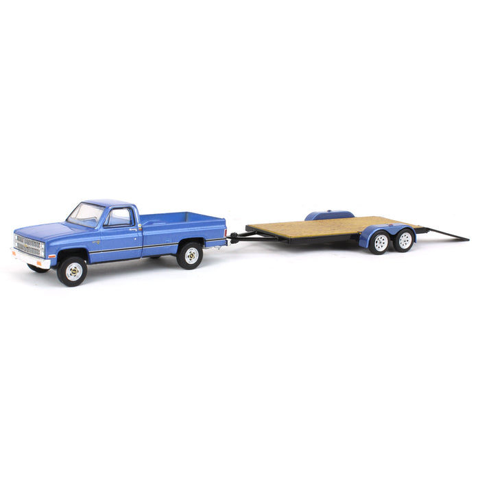 1/64 1981 Chevrolet C-20 Trailering Special with Flatbed Trailer, Hitch & Tow Series 27