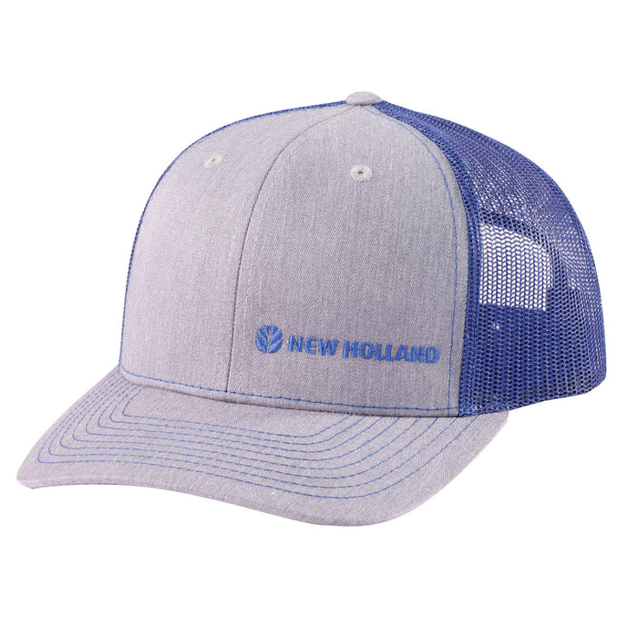 New Holland Gray Richardson Trucker Cap with Blue Mesh Back