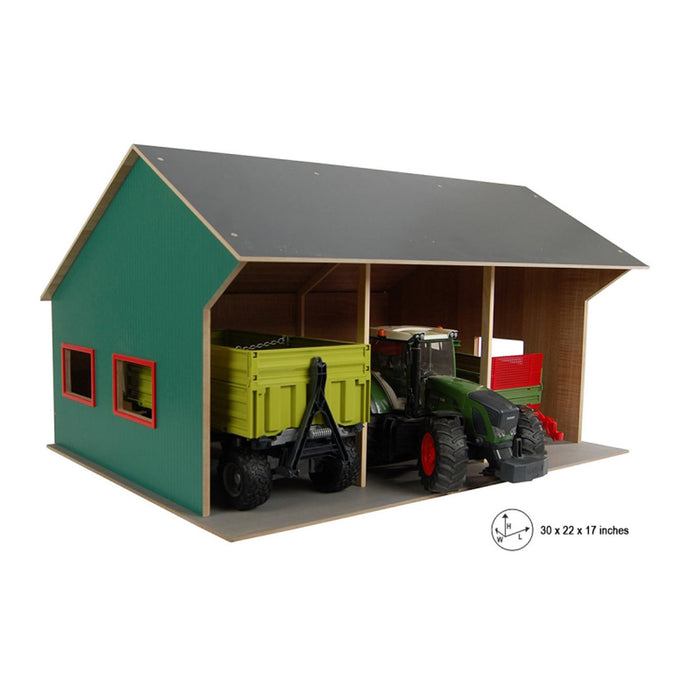 1/16 Farm Machinery 3 Bay Shed with High Roof