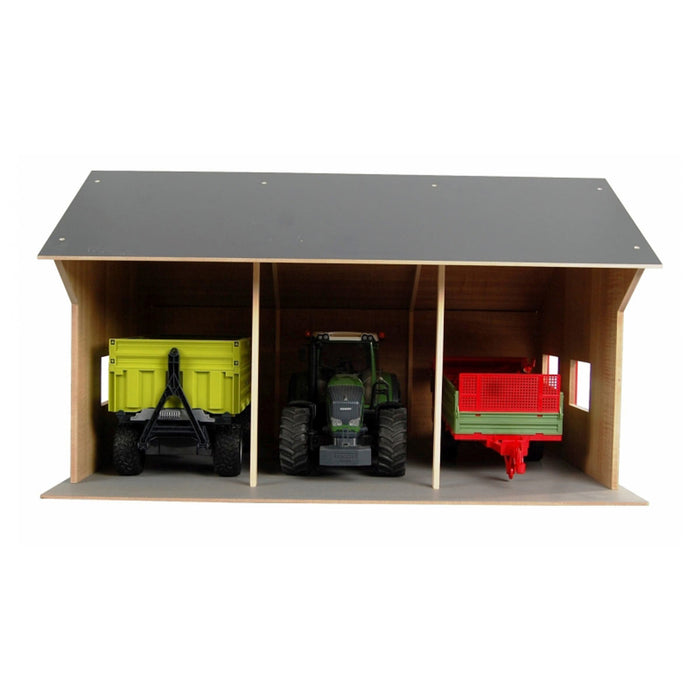 1/16 Farm Machinery 3 Bay Shed with High Roof