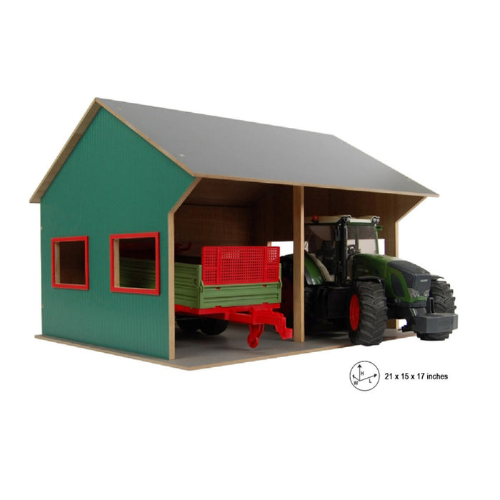 1/16 Farm Machinery 2 Bay Shed with High Roof