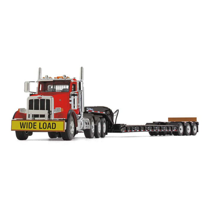 1/50 Cola Red Peterbilt 367 Day Cab w/ Talbert 55SA Lowboy by First Gear