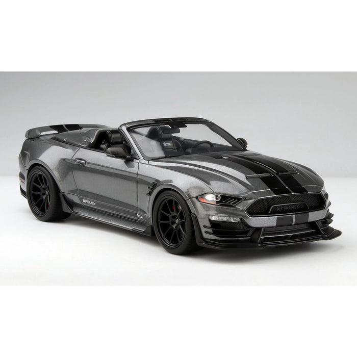 1/18 2021 Shelby Super Snake Speedster Convertible, Gray with Black Stripes, Acme Diecast