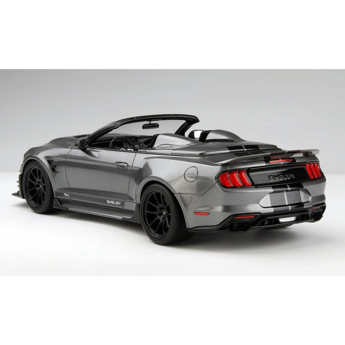 1/18 2021 Shelby Super Snake Speedster Convertible, Gray with Black Stripes, Acme Diecast