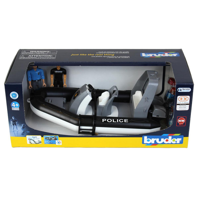 1/16 Police Boat with Rotating Beacon and Figurines by Bruder Bworld
