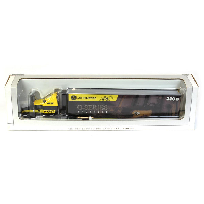 1/64 Kenworth T600 with John Deere G-Series Backhoes Box Trailer by SpecCast