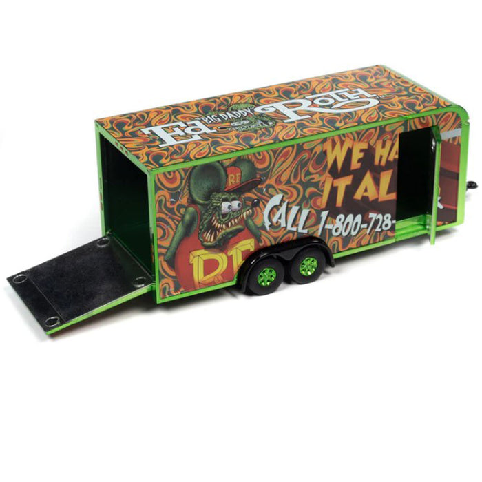 1/64 Rat Fink Enclosed Trailer with Opening Doors, Auto World