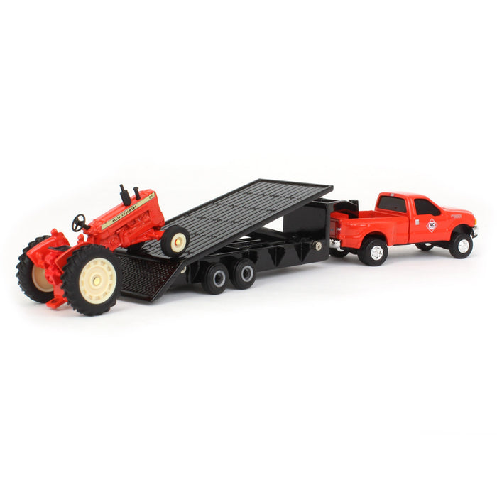 1/64 Allis Chalmers Die-cast Set w/ D19 Tractor, Ford F-350 & 5th Wheel Trailer