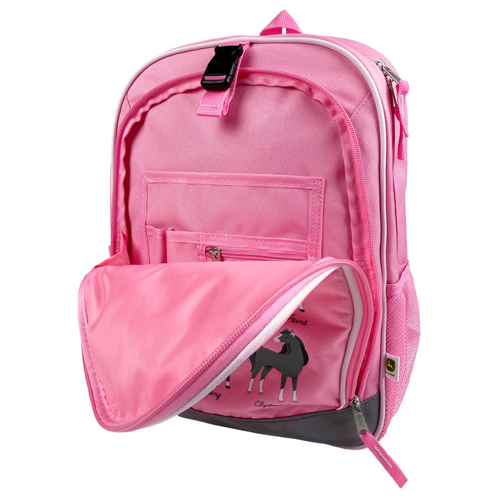 Kids Pink Carnation Horse Breeds John Deere Backpack