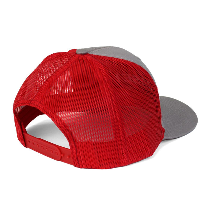 Case IH Gray Twill Cap with Red Mesh Back