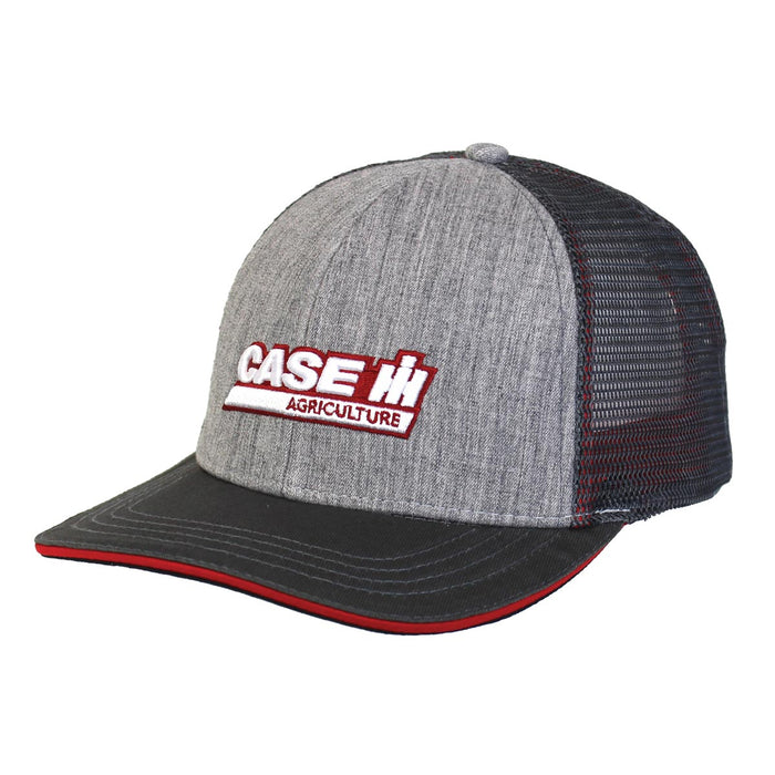 Case IH Gray Twill Trucker Cap with Mesh Back