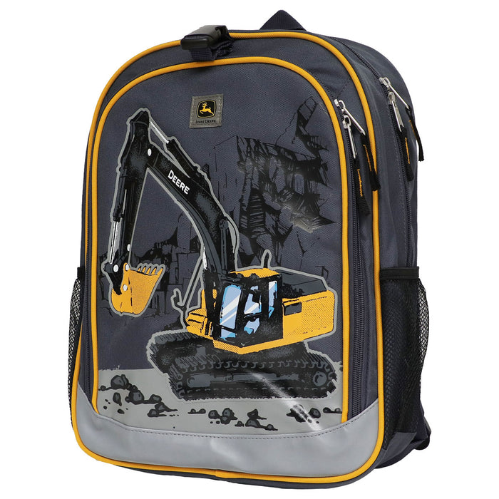 Kids Ombre Blue John Deere Excavator Backpack & Lunchbox