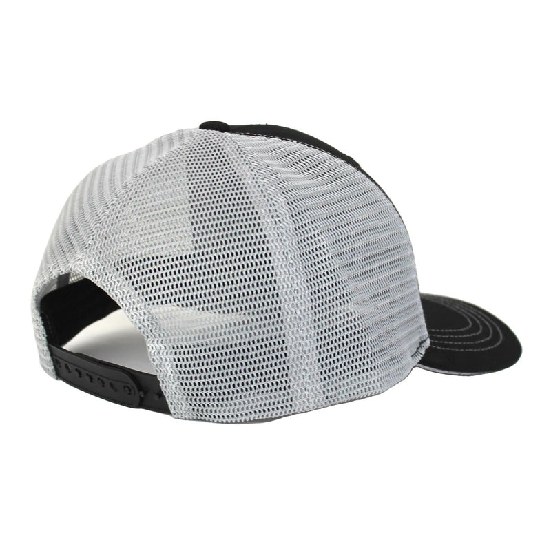 IH Black Twill Trucker Cap with Gray Mesh Back