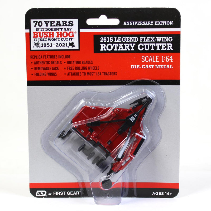 1/64 70th Anniversary Limited Edition Bush Hog 2615 Flex Wing Rotary Cutter, DCP by First Gear