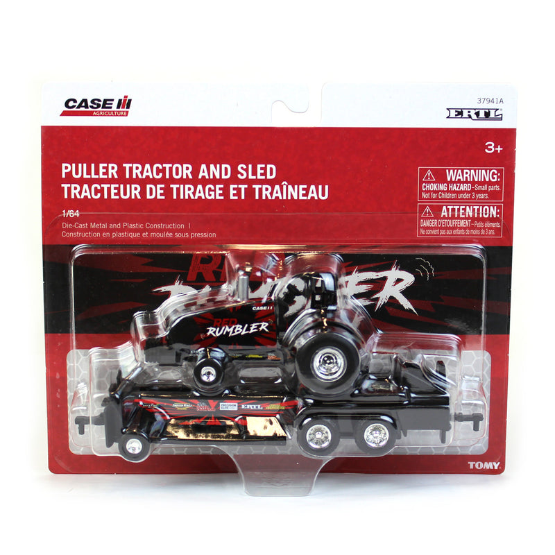 1/64 Case IH Magnum "Red Rumbler" Pulling Tractor with Pulling Sled
