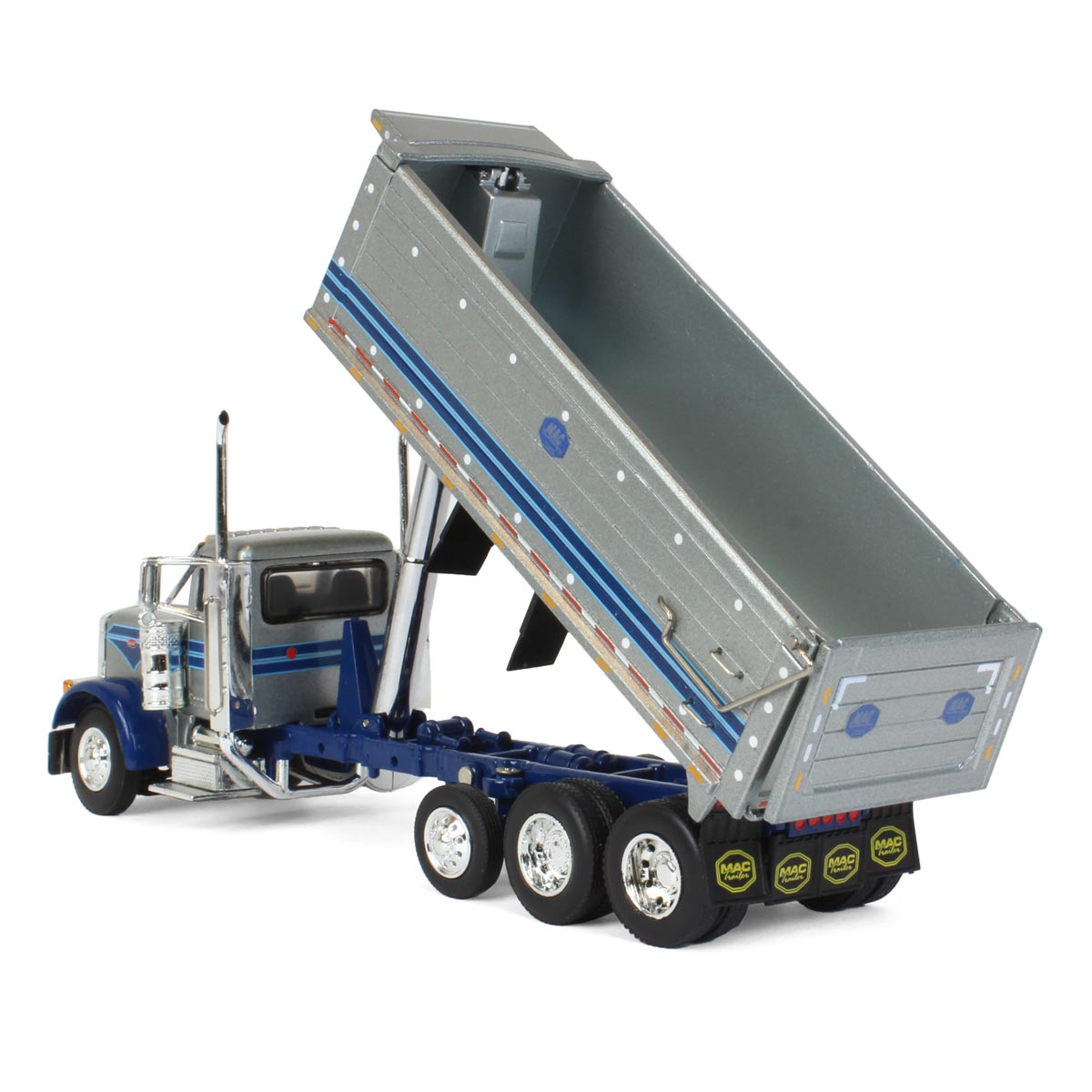 60-1342 DCP 1/64 Silver/Blue Peterbilt 379 Semi Truck with Tri