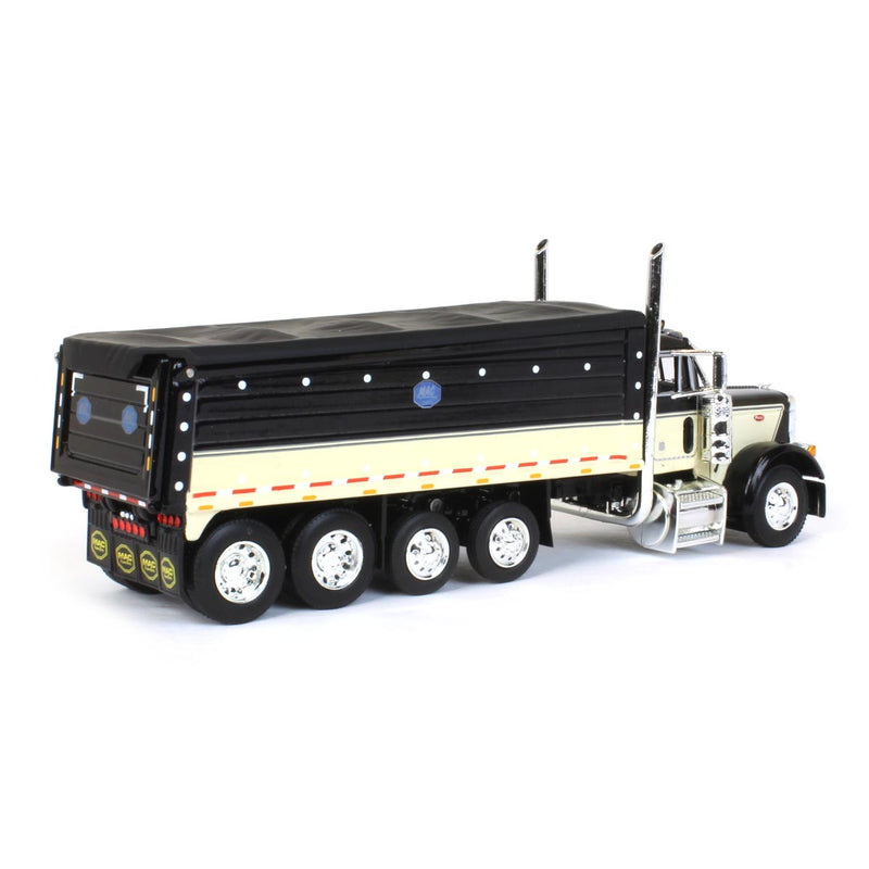 1/64 Black Peterbilt 379 w/ Quad-Axle MAC Dump Body, DCP by First Gear