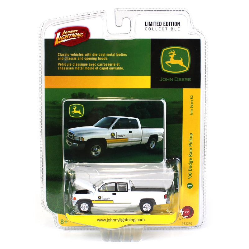 1/64 Limited Edition John Deere 2000 Dodge Ram Pickup Truck by Johnny Lightning