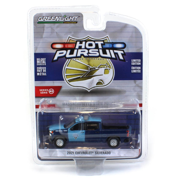 1/64 2021 Chevrolet Silverado, Massachusetts State Police, Hot Pursuit Series 42