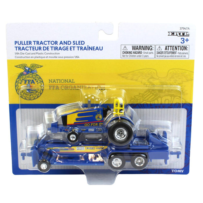 1/64 FFA Die-cast Pulling Tractor & Sled, Version 2