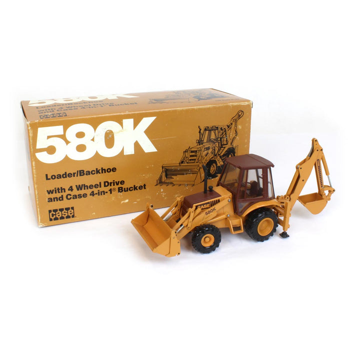 1/35 Case 580K Backhoe Loader with 4WD and 4-in-1 Bucket by Conrad