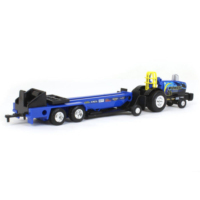 1/64 New Holland "Midnight Blue" Pulling Tractor with Pulling Sled