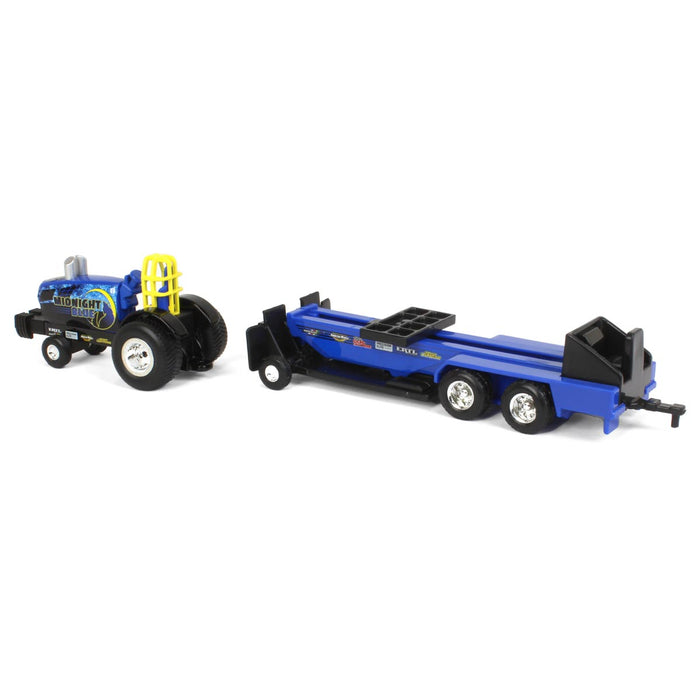 1/64 New Holland "Midnight Blue" Pulling Tractor with Pulling Sled