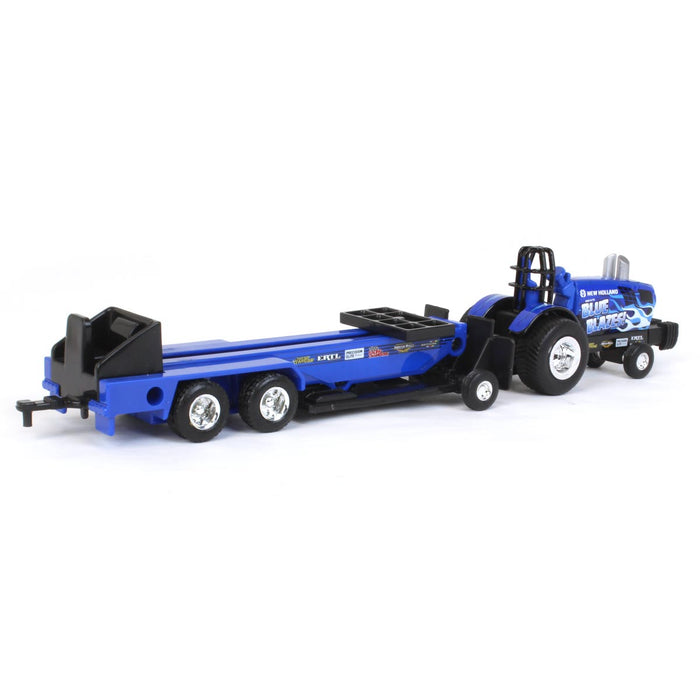 (B&D) 1/64 New Holland "Blue Blazes" Pulling Tractor with Pulling Sled - Damaged Box