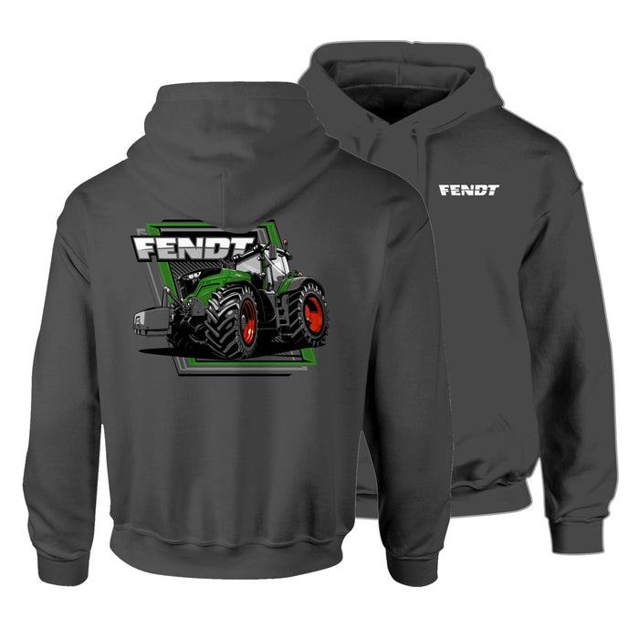 YOUTH Fendt 1050 Tractor, Charcoal Grey Hooded Sweatshirt