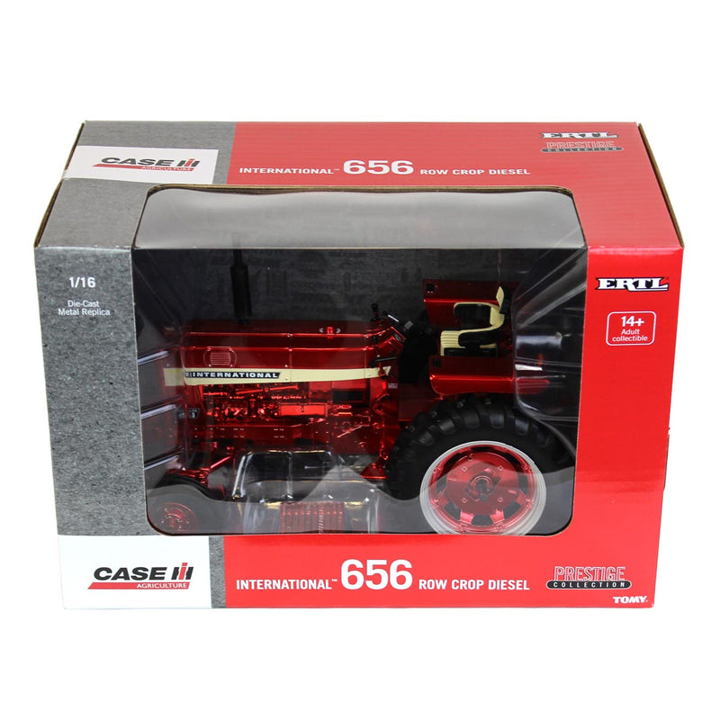 Red Chrome ~ 1/16 International 656 Row Crop Diesel, ERTL Prestige Collection
