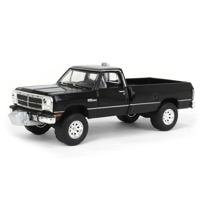 1/64 1992 Dodge Ram 1st Generation, Black Pulling Truck, Outback Toys Exclusive