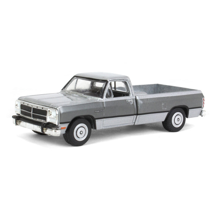 1/64 1992 Dodge Ram 1st Generation, Silver & Gray, Outback Toys Exclusive