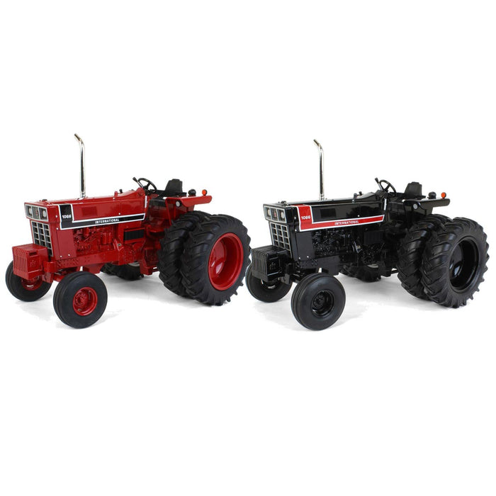 Set of 2 ~ 1/16 International Harvester 1066 Black Stripe with Rear Duals, ERTL Prestige Collection